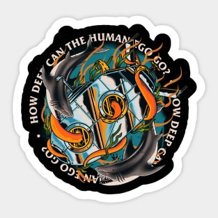 Sinking Submarine Billionaires Shark Octopus Ego Human Sticker